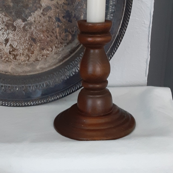 V1intage wooden candleholder - Picture 4 of 5